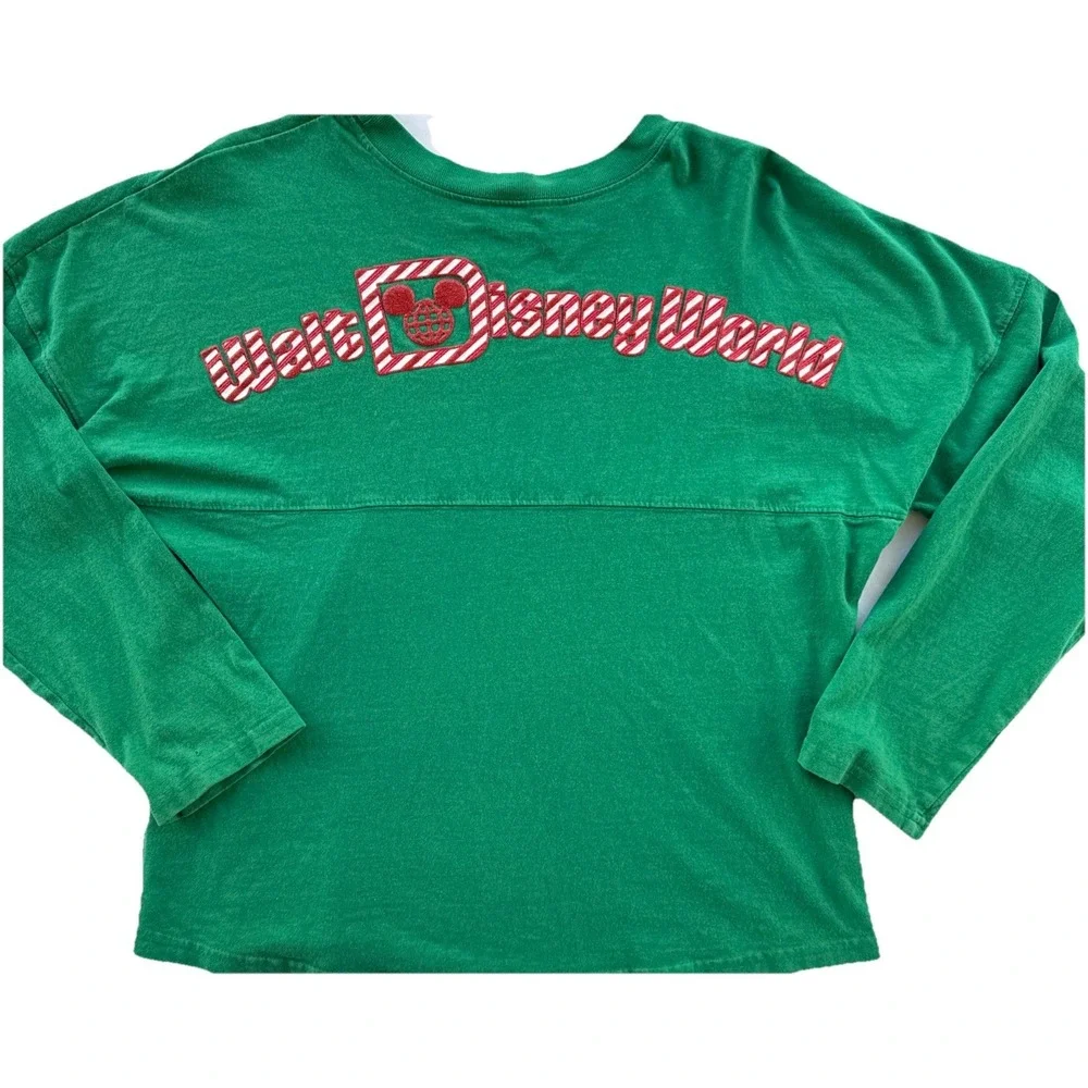Minnie Mouse Christmas Spirit‎ Jersey Childs Size XL Green Walt Disney World